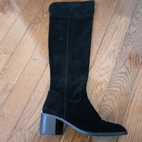 Michael Kors Black Suede Over-the-Knee Boots Size 9M - Picture 3 of 16